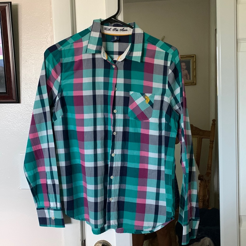 Brand new square US Polo cotton blouse , long sleeves